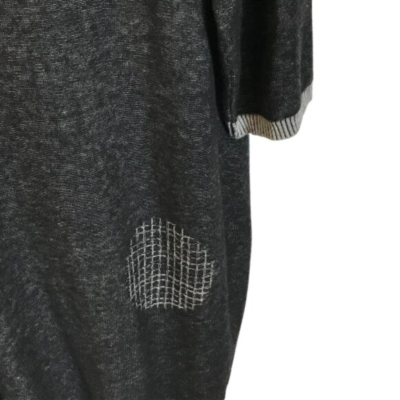 NWT XZY by Xiaoyan Lin Dark Gray 100% Pure Wool Abstract Modern Midi Dress NEW - Picture 4 of 6